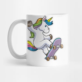 Unicorn as Skater with Skateboard Mug